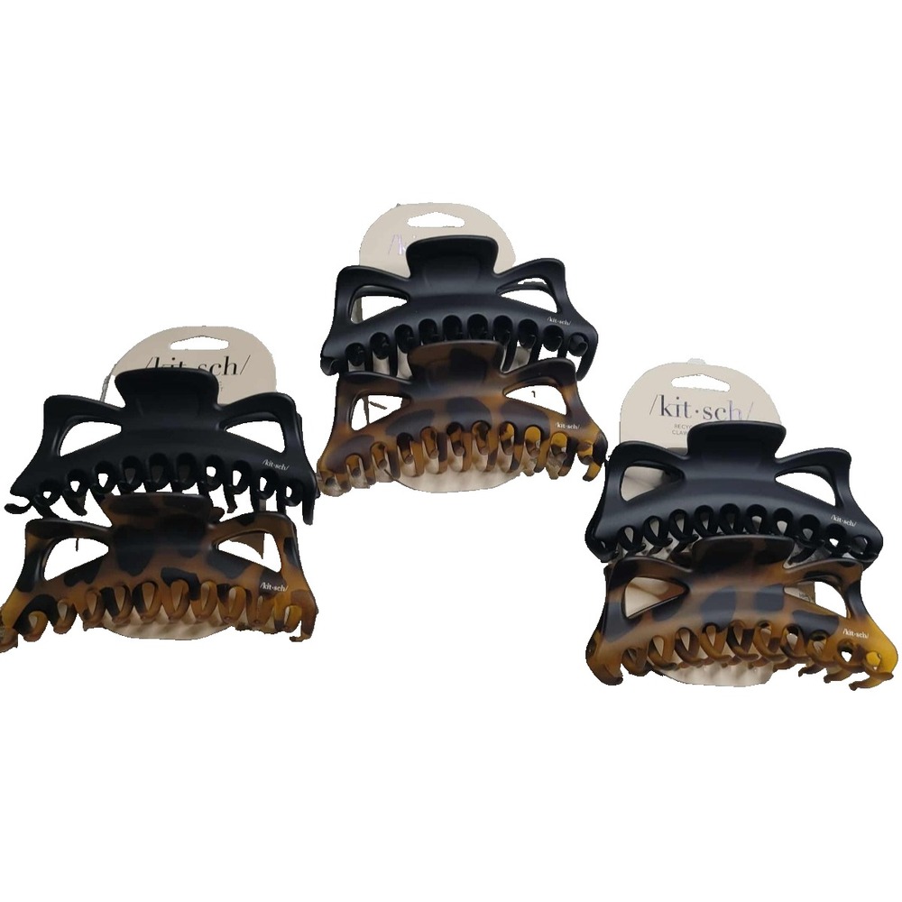 Kitsch Jumbo Claw‎ Clips 3 Sets of 2 NEW